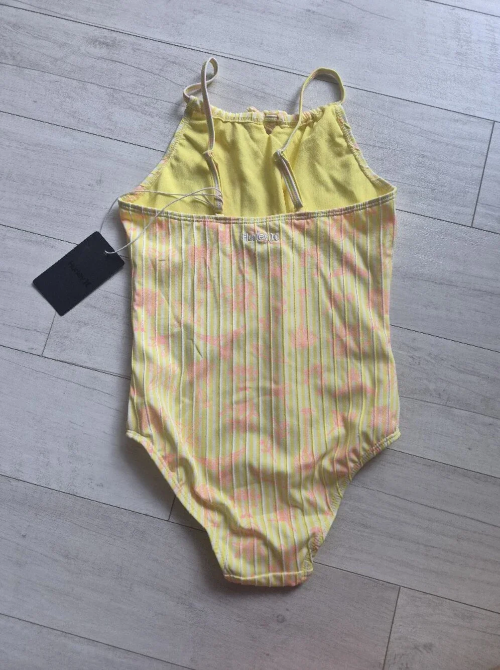 HURLEY NEW Girls Sunny Pinstripe One Piece Swimsuit
